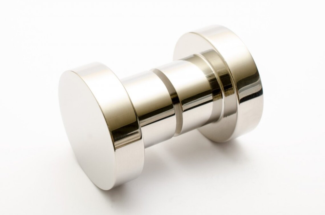 Polished Nickel Glass Shower Door Knob Shower Door Handle Etsy