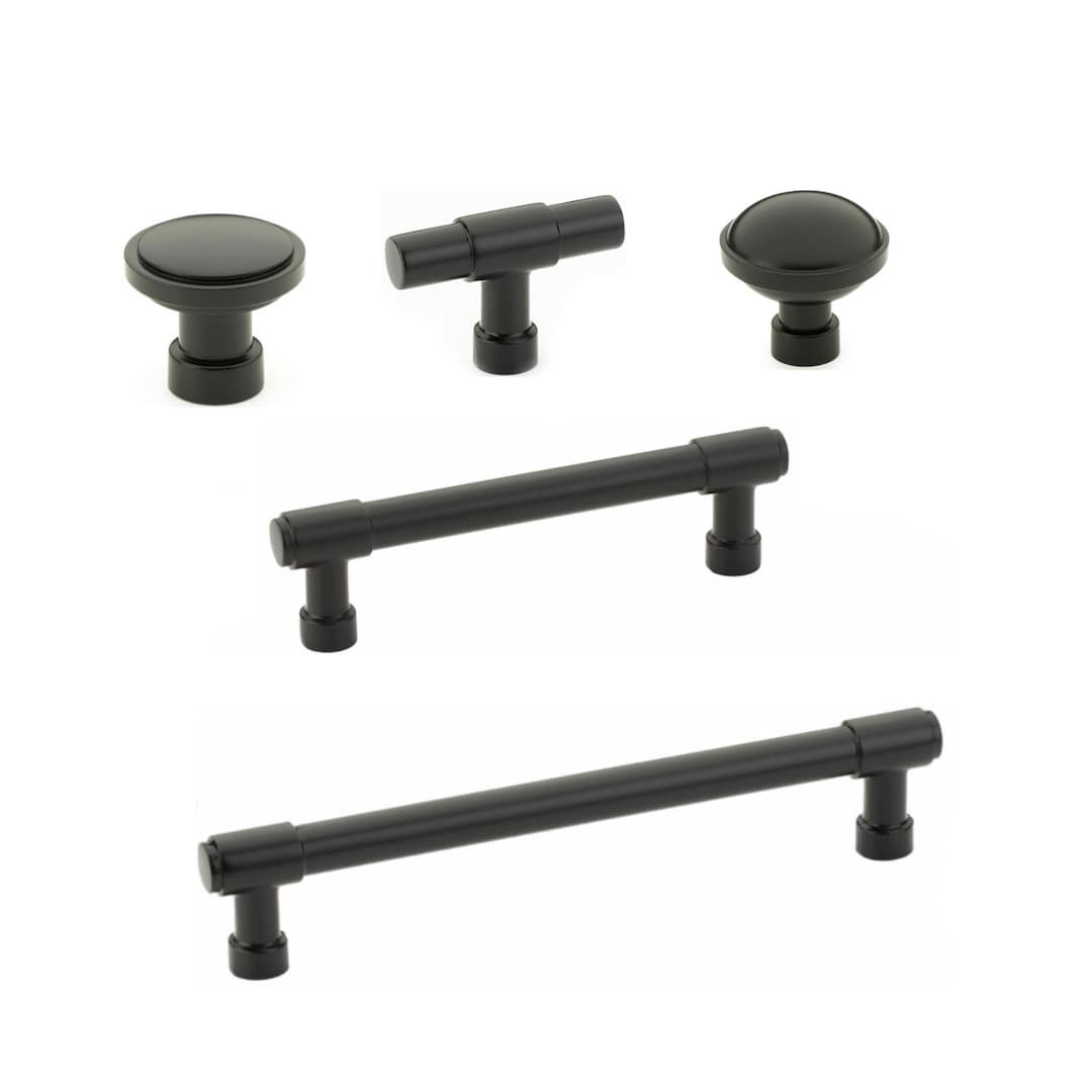 Industry Matte Black Pulls and Knobs, Handles