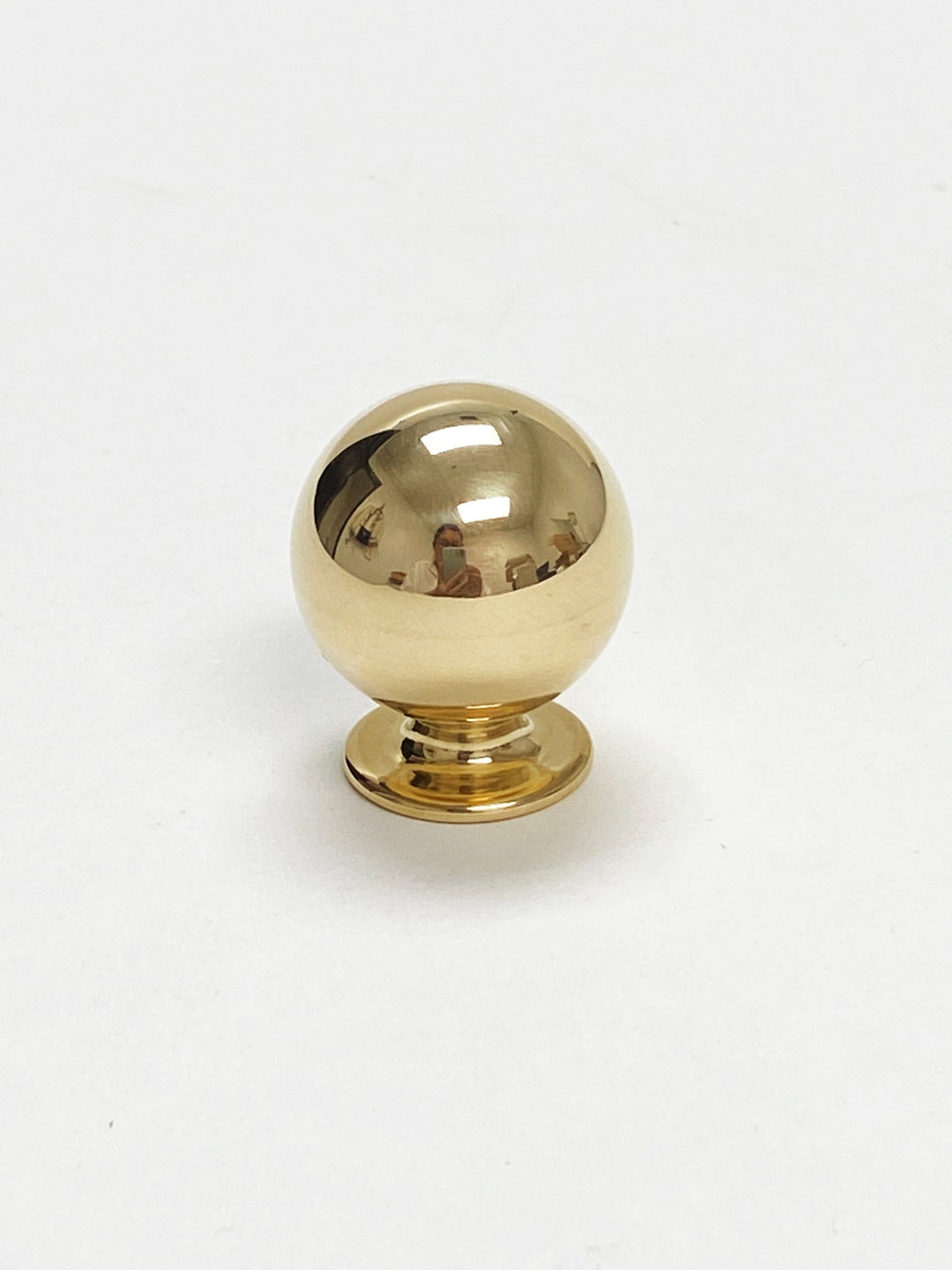 Unlacquered Polished Brass Knob celia Solid Polished Brass Ball