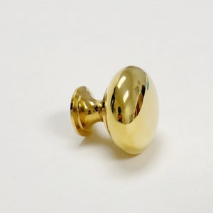 Unlacquered Brass Cabinet Knobs Eloise Round Knob Kitchen Drawer Pull image 1