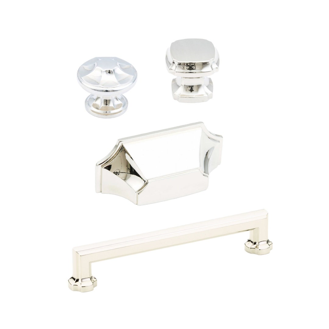 Polished Nickel regal Knobs and Pulls Etsy
