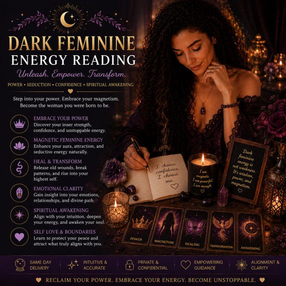 Dark Feminine Energy Reading | Power, Seduction & Spiritual Awakening | Psychic Insight