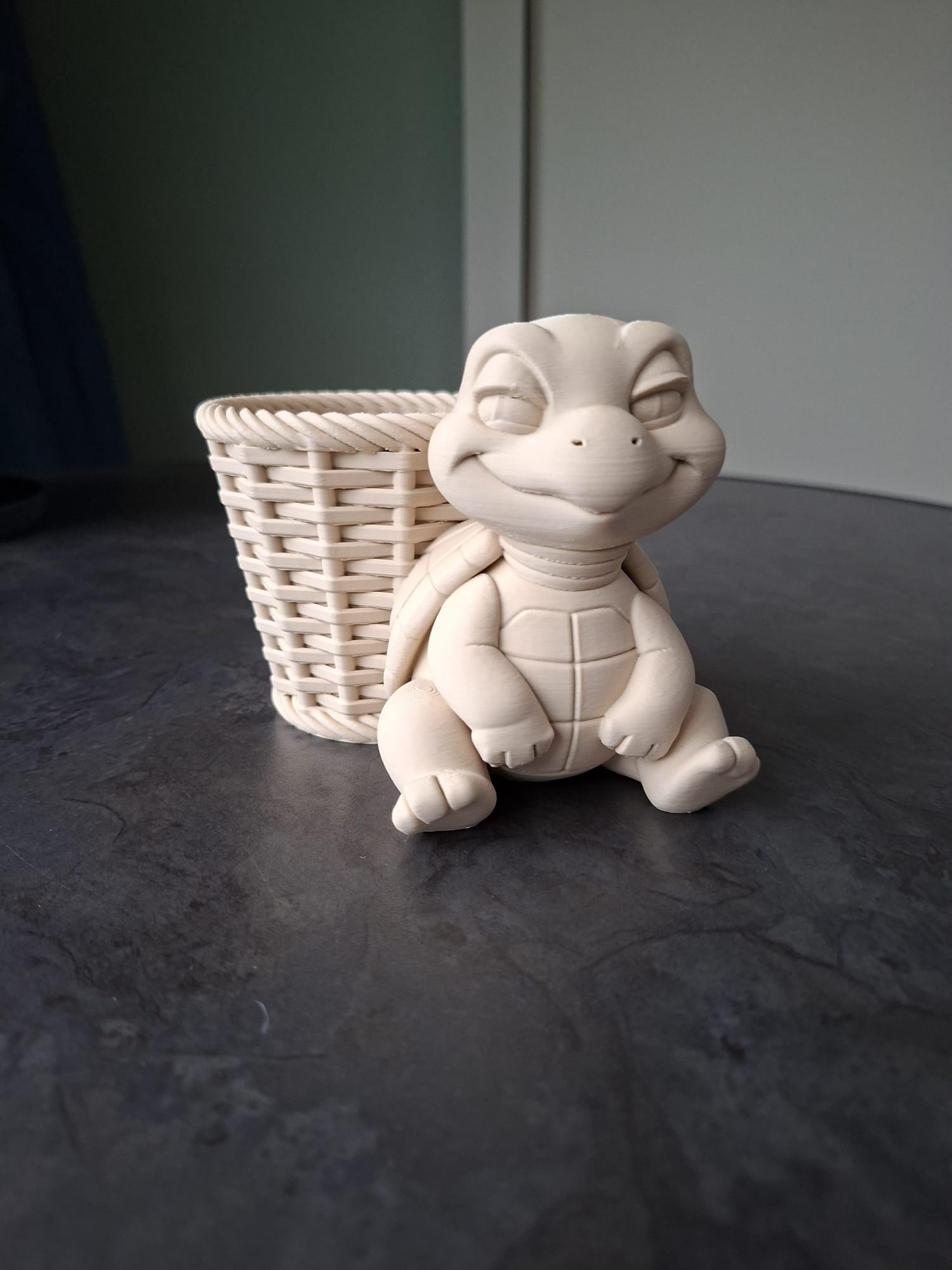 3D Printed Turtle Desk Organizer, Cute Turtle Pencil Holder, Unpainted ...