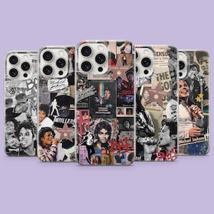 Michael Jackson Phone Case Pop Music Legend Cover for iPhone 17Pro, 16, 15, 14, 13, 12, Samsung S26, S25, S24, S23, A16, A56, Pixel 10, 9Pro
