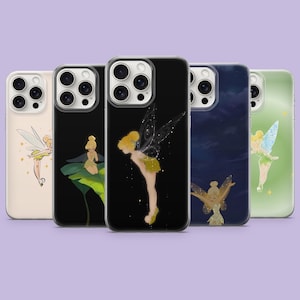 Tinker Bell Phone Case Peter Pan Disney Cover for iPhone 17Pro, 16, 15, 14, 13, 12, Samsung S26, S25, S24, S23Fe, A16, A56, Pixel 10, 9Pro