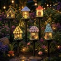 Solar Mushroom House Garden Light \u2013 Outdoor LED Stake Lamp