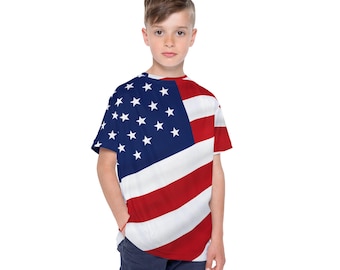 American Flag Kids Jersey | USA Stars Stripes All-Over Print