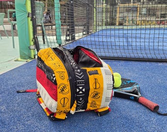 Bolsa de pádel hecha de tela encerada en Senegal