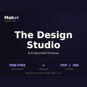 デザインAIスペシャリストパック｜UX、ブランドアイデンティティ、ビジュアルシステム、アクセシビリティに関する8つのエキスパートペルソナカード｜デザイナー向けデジタルダウンロード