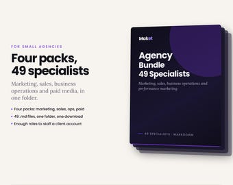 System AI Agency: Pakiet Agency — 49 specjalistów AI do marketingu, sprzedaży i pracy z klientami | Pobierz