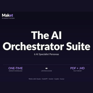 AI Agent Orchestrator Pack | 6 Expert Persona Cards for Multi-Agent Workflows, Data Pipelines & Reports | Digital Download for Builders