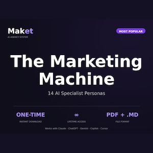 AI Prompt Cards for Marketers | 14 ChatGPT Personas – Growth, Content & SEO Workflows | Digital Download