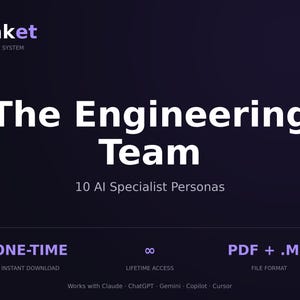 AI-specialistenpakket voor ontwikkelaars | 10 personakaarten van experts voor codebeoordeling, architectuur, mobiel, AI-integratie en cloudoperaties | Digitale download