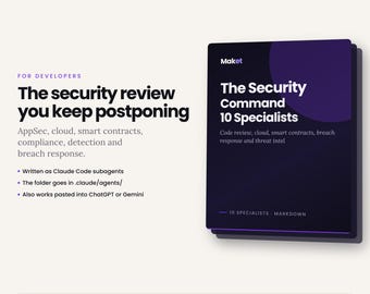 The Security Command — 10 specjalistów ds. bezpieczeństwa AI dla Claude, ChatGPT i Gemini | Pakiet narzędzi do szybkiego reagowania na incydenty, bezpieczeństwa aplikacji, chmury, testów penetracyjnych i incydentów