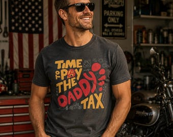 Koszulka Comfort Colors® Funny Dad Tax, prezent na Dzień Ojca dla taty, koszulka z grafiką Dad Life, fajna koszulka z humorem dla ojca