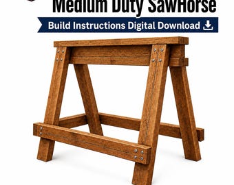 DIY-sågbock, enkla bygginstruktioner i PDF-format för två personer, 2x3 sågbockar