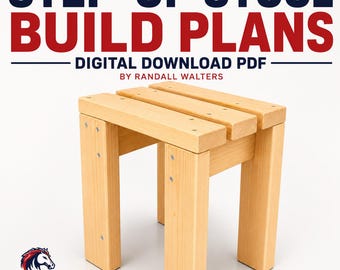 Nybörjarplaner för träbearbetning: 2x4 pall med uppfällbar ställning (digital nedladdning)