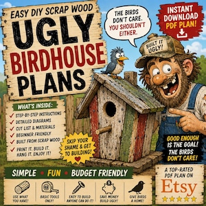 Fula fågelholksplaner PDF Enkelt gör-det-själv-fågelholk av träskrot Fåglar bryr sig inte om träbearbetningsprojekt