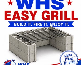 Ritningar för grill i betongblock, gör-det-själv utomhusgrill i PDF-format