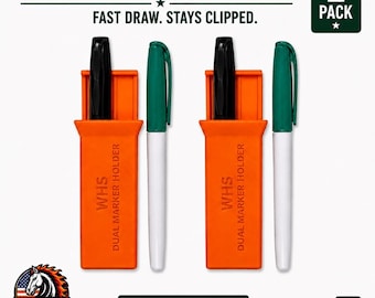 Sharpie Marker Holder, Dual Marker Pocket Clip, Fast-Draw Retention Holster