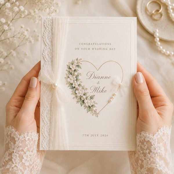 Personalized Wedding Card - Etsy