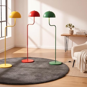 Scandinavian Retro Floor Lamp | Danish Design Standing Light | Modern Living Room Lighting | Nordic Vintage Chic Decor