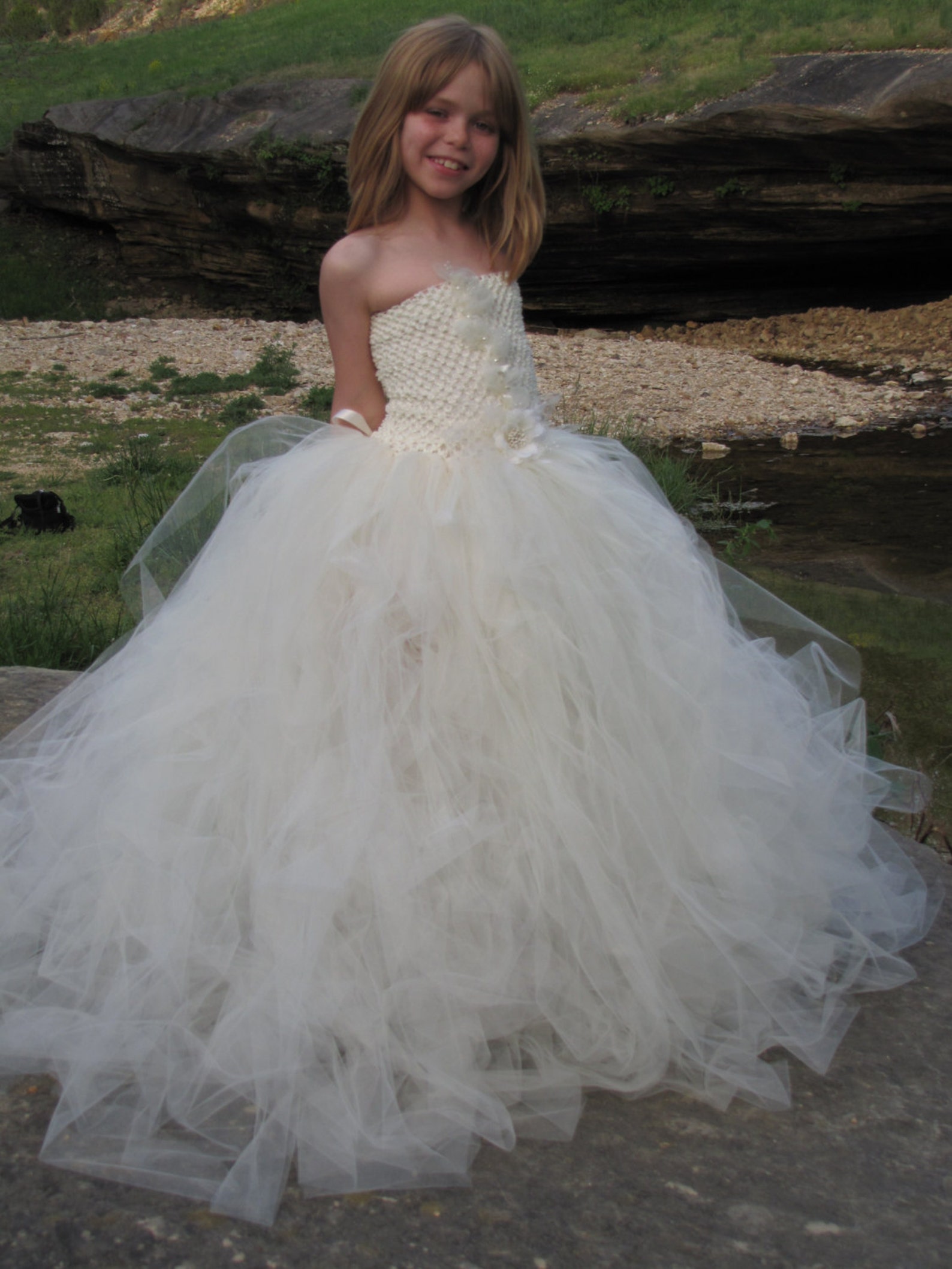 Black Tulle Flower Girl Dresses