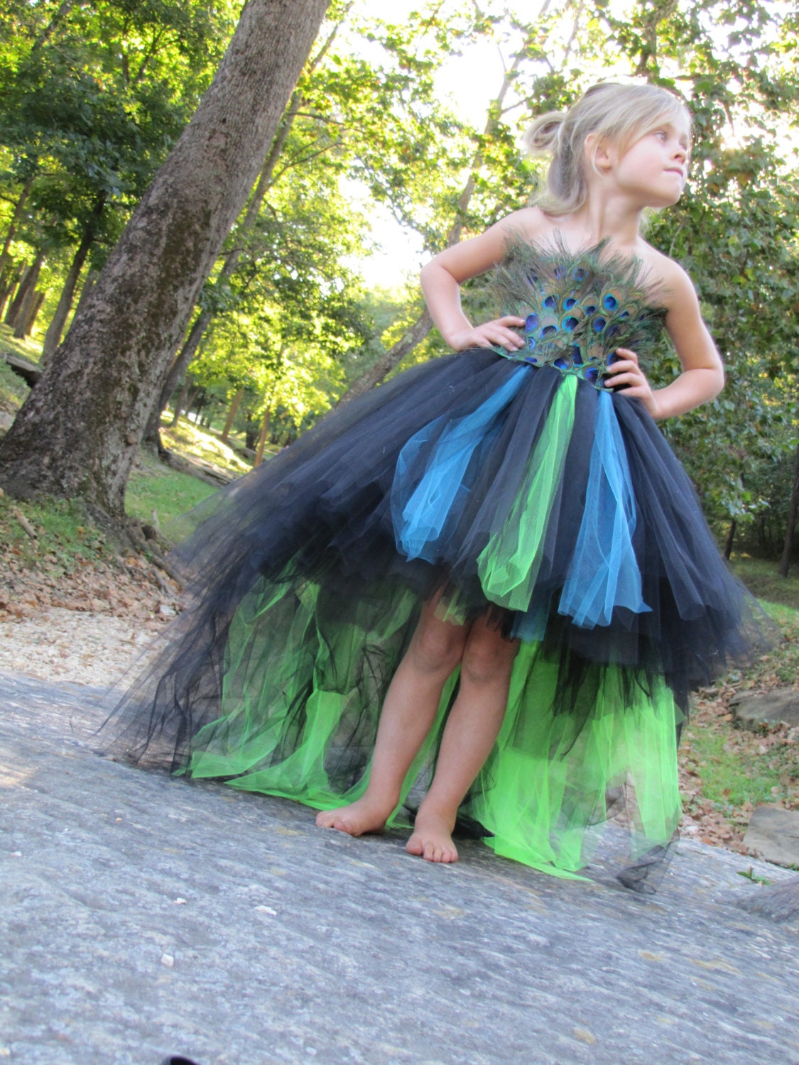 Peacock Flower Girl Peacock Dress ...