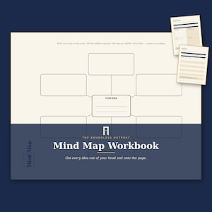 Mind Map Workbook - Printable PDF Templates for Brainstorming, Decision-Making & Idea Organization Worksheets