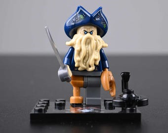 MOC Villano Pirata Davy Jones, Minifigura compatible con Lego, Regalo de cumpleaños para él