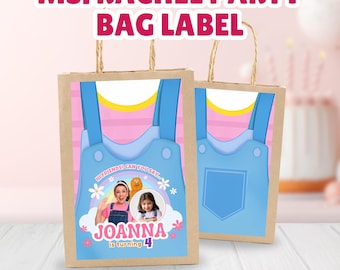Editable Ms Rachel Party Bag Label, Printable Ms Rachel Birthday Gift Bag Label: Canva Digital Template, Instant Download, Party Favors