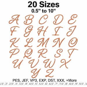 26 Fancy Script Satin Fill Alphabet Embroidery Designs, Elegant Machine ...