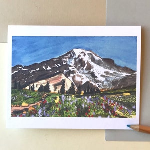 Cartes Mont Rainier| Cartes vierges Mount Rainier| Mont Rainier| Cartes Seattle| Cartes Washington| Carte Fleurs sauvages| Cartes de voeux