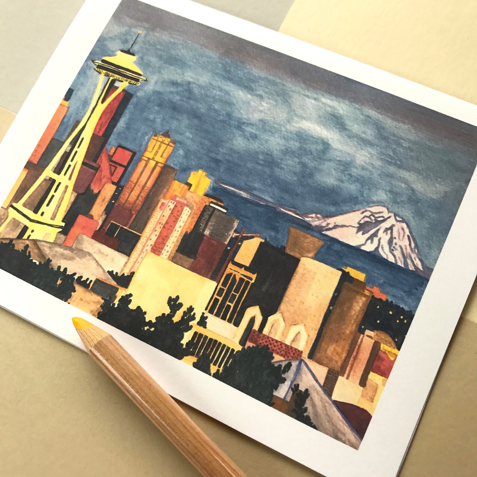 Seattle Seattle Notecards Seattle Postcards Seattle Etsy