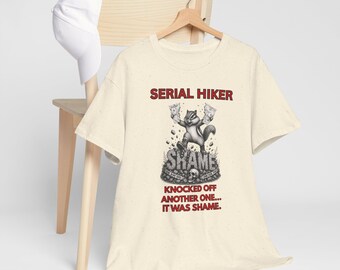 Serial Hiker Shame klopte van T-shirt