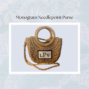 Monogram Needlepoint Purse