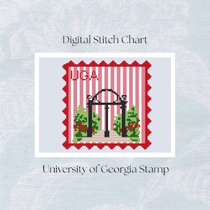 Digital Needlepoint Chart - UGA Stamp