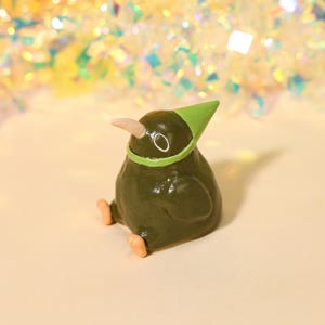 Kiwi fågel ringhållare keramik söt korp smyckesfat keramik grön fågel figur oliv djur ring trädstativ födelsedagsfest bordsdekoration