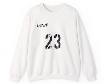 Beunruhigt 23 Nummer Rundhals-Sweatshirt | Benutzerdefinierter Rückenname