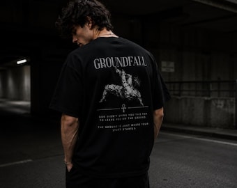 GROUNDFALL Oversized Streetwear TShirt Urban Graphic Tee Rotterdam Zuid Fashion