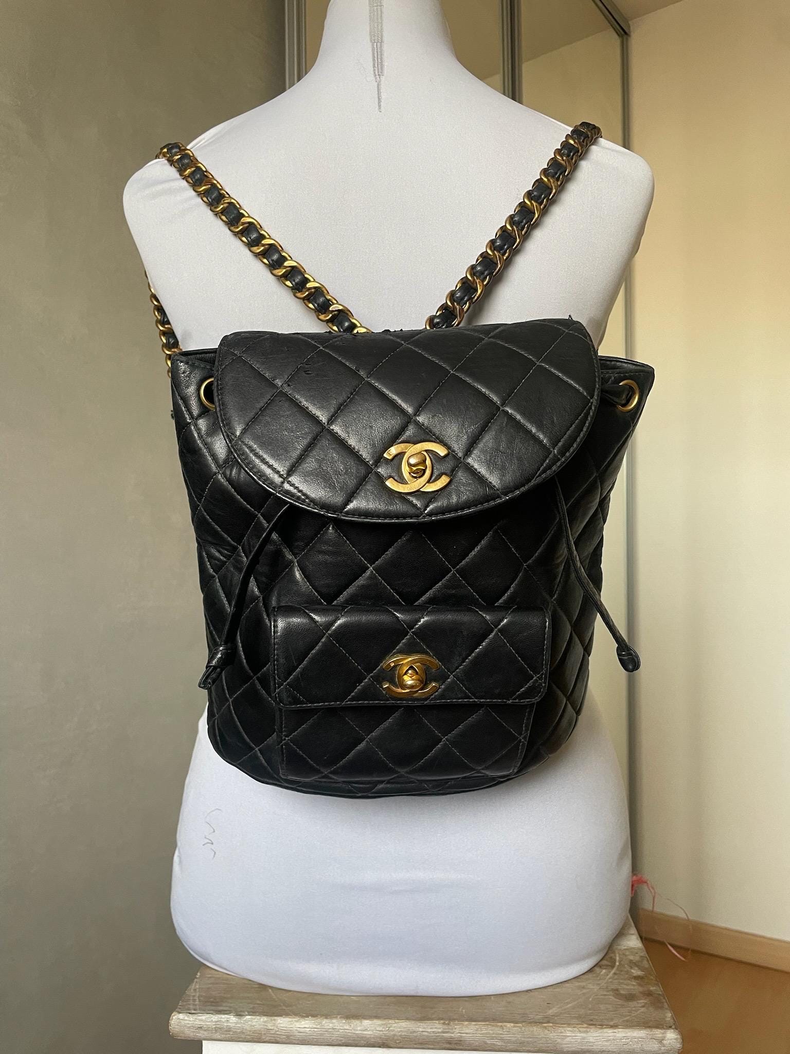 Vintage Chanel Backpack - Etsy