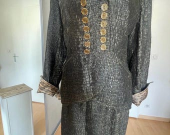 Vintage Christian Dior Damenkostüm – Jacke & Rock – Knöpfe mit CD-Monogramm – Paris