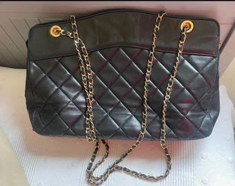CHANEL Maxi Quilted Leather Shopping Bag – Vintage