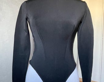 Body moldeador negro vintage de Alaïa - Talla S - Hecho en Italia