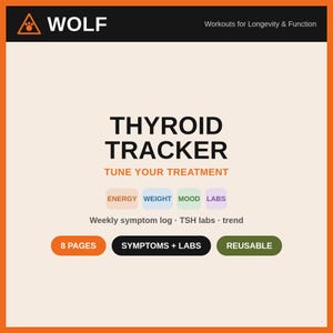 Thyroid Symptom Tracker Printable | Hashimotos Journal PDF | Thyroid Medication & Lab Log | Hypothyroid Health | Download