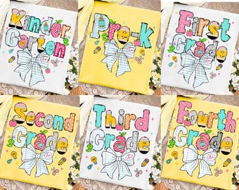 Striped Neon Back To School Png Smiley Bundle, Striped Summer School Png, Pre-k First Second Grade Png, School Png, Colorful Grade Png