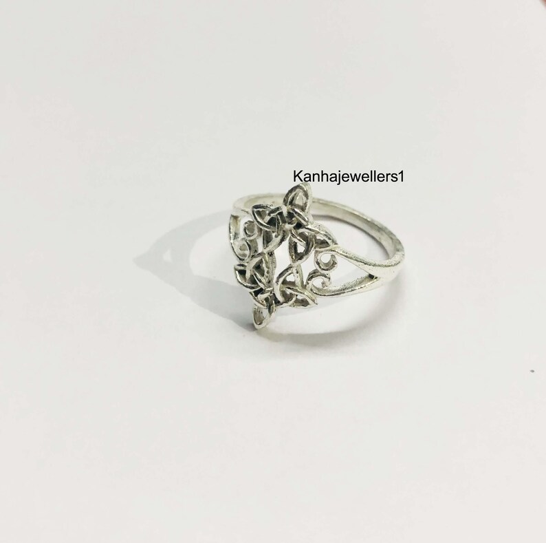 Filagree Ring Pattern Sterling Silver Celtic Knot Filigree Ring, Boho Statement Jewelry ...