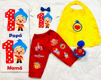 Clown Birthday Outfit, Circus Party Theme, Baby Boy 1st Birthday Shirt, Clown Party Clothes, Toddler Boy Outfit, Costume Clown Party Set