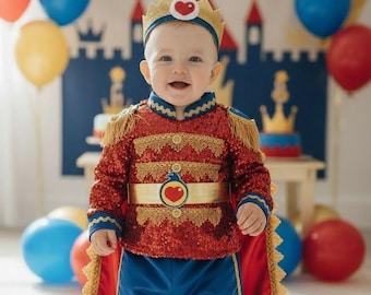 Clown Birthday Outfit, Circus Clothes for First Birthday, Children's Costume, Prince Costume, Circus Birthday Set