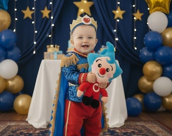 Circus Prince Party Theme, Clown Birthday Prince Outfit Baby Boy 1st Birthday Shirt, Clown Party Clothes, Toddler Boy Outfit, Clown Costume